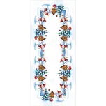 Vánoční ubrus Sněhuláci modrý 120x140