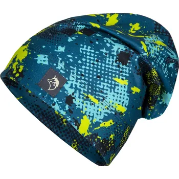 Čepice Chlapecká flísová čepice - Wolf & Wolfie C2503, petrol, skvrny Barva: Petrol, Velikost: 48-50