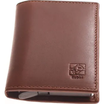 Peněženka Kubát Pánská kožená ručně vyrobená peněženka s hliníkovým pouzdrem na karty Kubát RFID/hnědá/760042Oil Hnědá