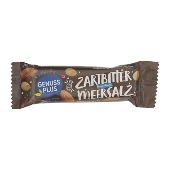 GENUSS PLUS Ořechová tyčinka v čokoládě s mořskou solí 40 g