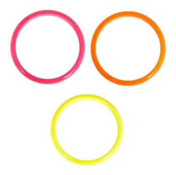 Karnevalový doplněk Retro sada neonové náramky - 80. léta - disco - 4 ks - 7,5 cm