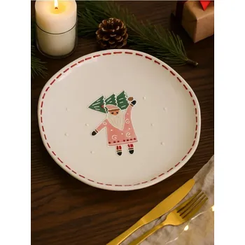 Talíř Sinsay - Talíř s vánočním motivem - pastelová růžová - 471GI-03X - 471GI-03X-ONE