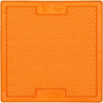 Dávkovač krmiva Lízací podložka Soother | 20 x 20cm | LickiMat | Oranžová