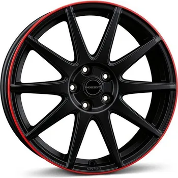 Alu kolo Alu disk Borbet GTX 8x19, 5x114,3, 72.5, ET50 black matt rim red