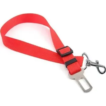 Obojek pro psa Bezpečnostní pás do auta pro domácí mazlíčky Nastavitelný polyesterový popruh s kovovou přezkou Barevné provedení Cestovní doplněk pro psy červená