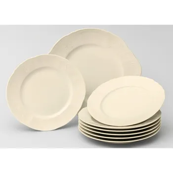 Talíř Thun 1794 BERNADOTTE koláčová souprava ivory 7 dílná