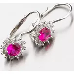 Dámské náušnice stříbro 925 zirkon rubín a YNG2166