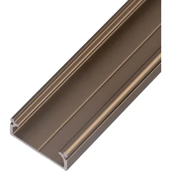 LED lišta LED profil N14B - nástěnný bronzový