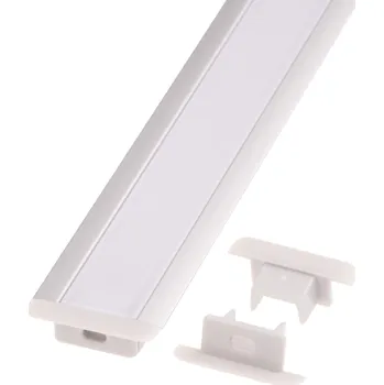 LED lišta Koncovka profilu V5 šedá hranatá