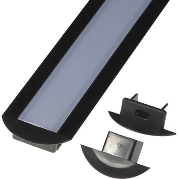 LED lišta Koncovka profilu V5C černý kulatá
