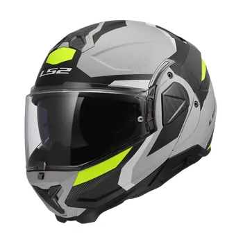 Helma na motorku LS2 FF910 ADVANT II TRIPLE Matt Light Grey, překlápěcí helma na motorku