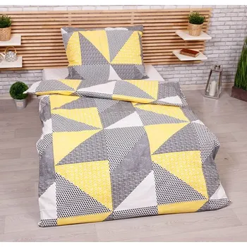 Povlečení Novinka Bavlněné povlečení Trojúhelník - 140x200 + 70x90 cm