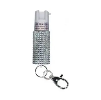 Sebeobrana Sabre Red Jeweled klíčenka s kamínky 15 g