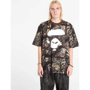 Pánské tričko Tričko A BATHING APE Tree Edge Camo Ape Face Relaxed Fit Tee UNISEX Brown S