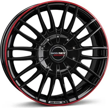 Alu kolo Alu disk Borbet CW3 7.5x18, 6x139,7, 93.1, ET55 black glossy red ring