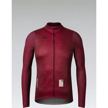 cyklistický dres GOBIK Cyklistický dres s dlouhým rukávem zimní - SUPERHYDER 2.0 - bordó 2XL