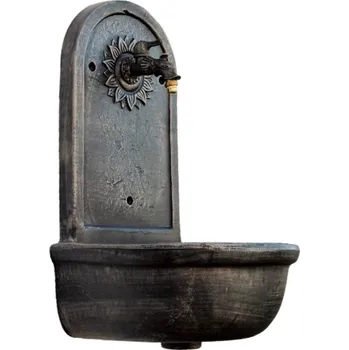 Umyvadlo ROTO SET- Zahradní umyvadlo SLUNCE - bronzová patina + Kohout DRAGON + Výpusť