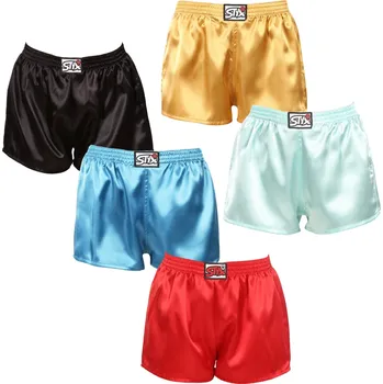 Dámské trenýrky 5PACK dámské trenky Styx klasická guma saténové vícebarevné (5L0635072) 3XL