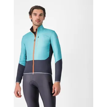 Cyklistická bunda CASTELLI Cyklistická zateplená bunda - UNLIMITED - světle modrá M