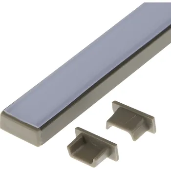 LED lišta Koncovka profilu Mikro 2 bronzová