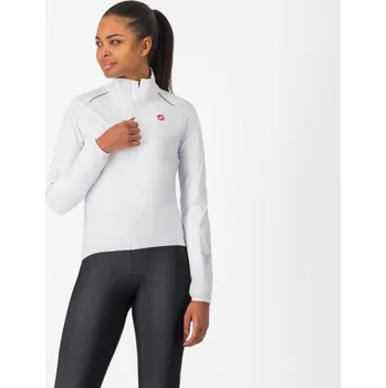 Cyklistická bunda CASTELLI voděodolná bunda - EMERGENCY 3 W RAIN - bílá