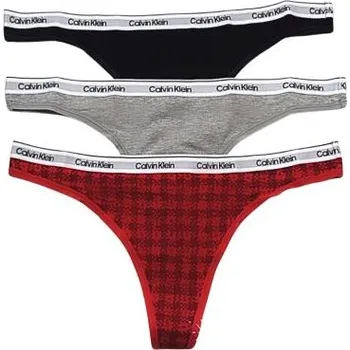 Kalhotky Dámská tanga Calvin Klein QD5209 červená M