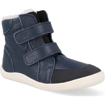 Dívčí zimní obuv Barefoot dětské zimní boty Baby Bare - Febo Winter Pilot Asfaltico modré Velikost: 25