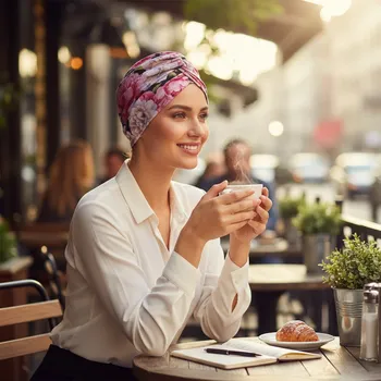 Ebbie Bavlněný turban-style - PIVOŇKY NA ČERNÉ Velikost: 57