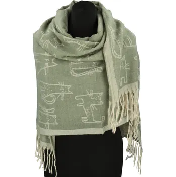 Šála Trendy dámská šála Sandy Cat, zelená