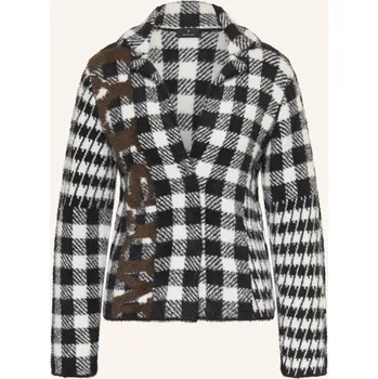 Dámský svetr Monari Dámský Pletený Kardigan, černá / bílá, 42