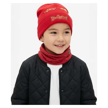 Čepice Set čepice a tunelová šála Cars CEO-ACCCS-AW25-304DPC Červená NOSIZE