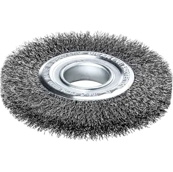 Drátěný kartáč Lessmann 397172 | Rotační kartáč, ocelový drát zvlněný stolní bruska 350x35-40 / 0,35 oceľ