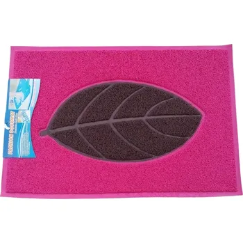 Koupelnová předložka Koupelnová předložka - rohožka červená, list šedohnědý UNISON 60 x 90 cm (LIST 60 x 90 cm, vzor 3460)