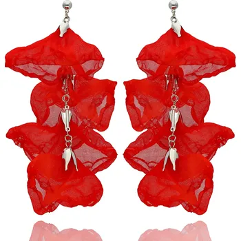 Náušnice Yvon Náušnice HEDVÁBNÉ KVĚTY - ohnivě červené, odvážné a nezapomenutelné