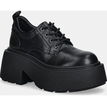 Dámské polobotky Polobotky Buffalo Vicious Lace Up Lo dámské, černá barva, na platformě, 1622483-BLK 99X, EUR 41