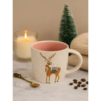 Sinsay - Hrnek s potiskem soba - béžová - 085GI-08X - 085GI-08X-ONE