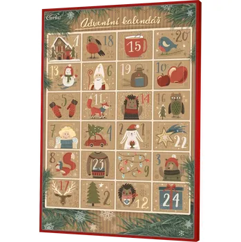 Čokoláda CARLA Adventní kalendář kresba 2025 s mléčnou čokoládou 32 % 50 g
