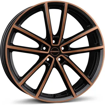 Alu kolo Alu disk Borbet W 8x18, 5x112, 66.6, ET48 black copper polished matt