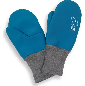 Rukavice ESITO | Palcové rukavice softshell Turquoise - modrá / 1 - 2 roky