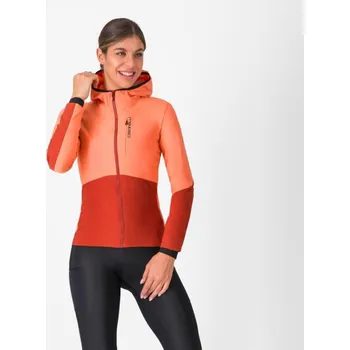 Cyklistická bunda CASTELLI Cyklistická zateplená bunda - UNLIMITED W - oranžová/červená S