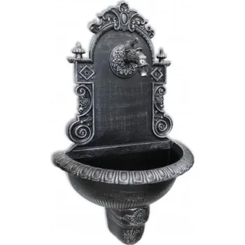 Umyvadlo ALVI Zahradní umyvadlo/ VÝLEVKA z lehké slitina, sada - STŘÍBRNÁ patina Zahradní umyvadlo: SADA s kohoutkem