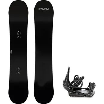 Snowboarding Snowboard komplet Raven Pure black + vázání S230 black Velikost: 157W cm, Velikost vázání: S/M