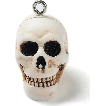 Přívěsek Přívěsek, z pryskyřice, LEBKA, 1,4x2,6 cm, 1 kus