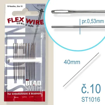 Nástroj na niť a příze JEHLA k NAVLÉKÁNÍ TOHO korálků. Číslo ST1016. Velikost délka 40mm