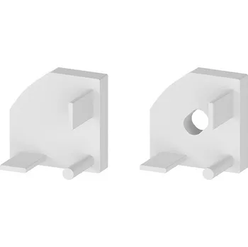 LED lišta Pár koncovek profilu P3-5 šedé