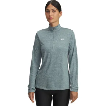Dámská mikina Dámská funkční mikina na zip Under Armour TECH 1/2 ZIP - TWIST W modrá 1384225-587 - L | UK 8 | US 10,5