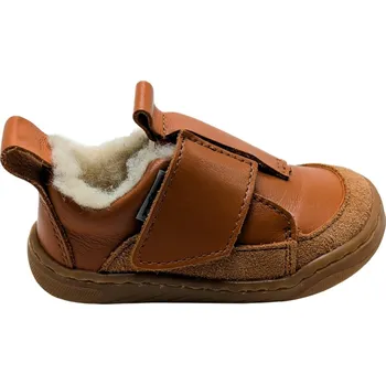 Capáčky PEGRES Dětské první zimní barefoot botičky - hnědé SBF 64W - Velikost obuvy EU: 24 Hnědá