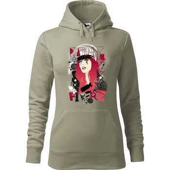 Pánská mikina Dámská mikina Raining fire Velikost (žena): L, Vyberte barvu: Světlá khaki