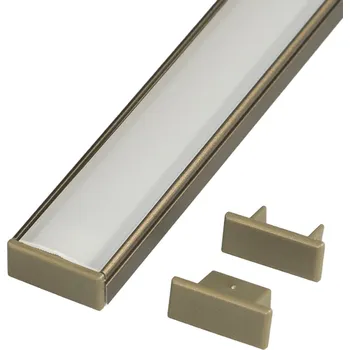 LED lišta Koncovka profilu N8B bronzová
