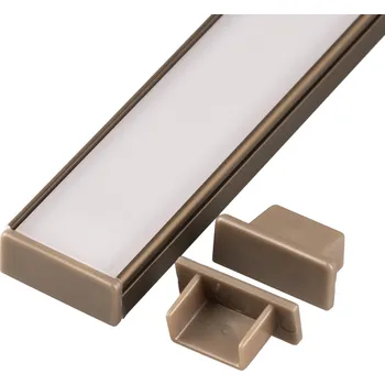 LED lišta Koncovka profilu N14B bronzová